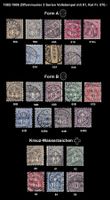 1882-1906 Ziffernmuster 3 Serien Vollstempel mit 81 Fr 570.-