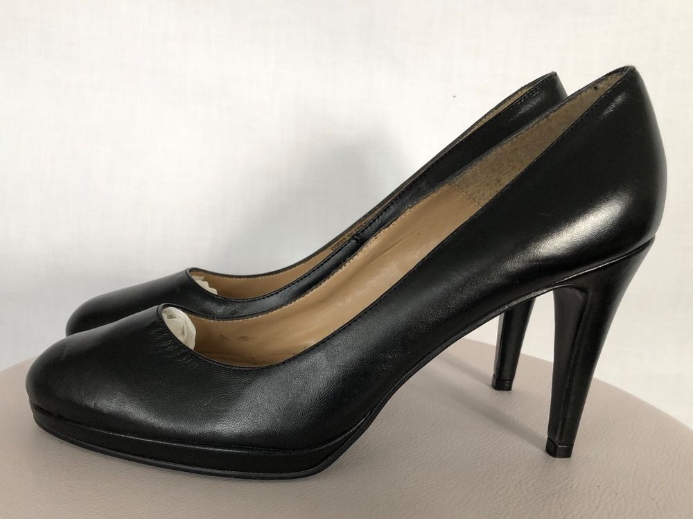 Escarpins LH by La Halle talon aiguille cuir noir 41 Acheter sur