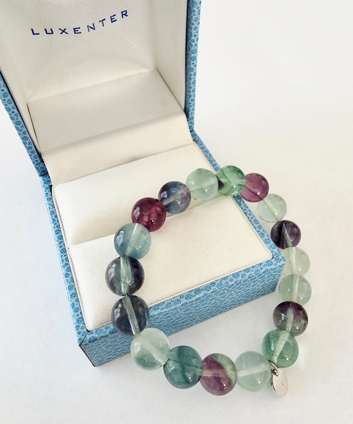 Armbänder & -reifen: Fluorit-Edelstein Armband Silber 925 Plättchen - neu – Neu und originalverpackt aus Uetikon am See von Coralreef