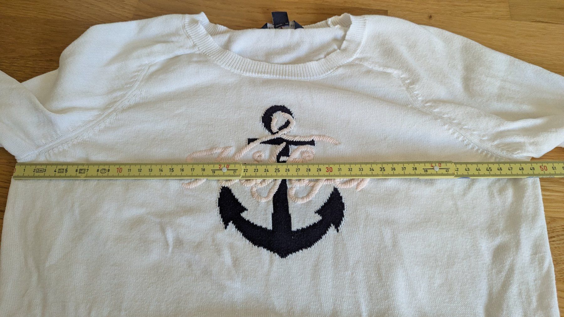 Tommy Hilfiger Pulls & Sweat-shirts: Maritimer Tommy Hilfiger Pullover L Baumwolle weiss m. Anker – D'occasion à Belp par Sunny132 7