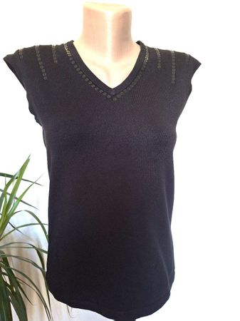 Haut sans manche noir -JJBBESON– sequins- Taille S