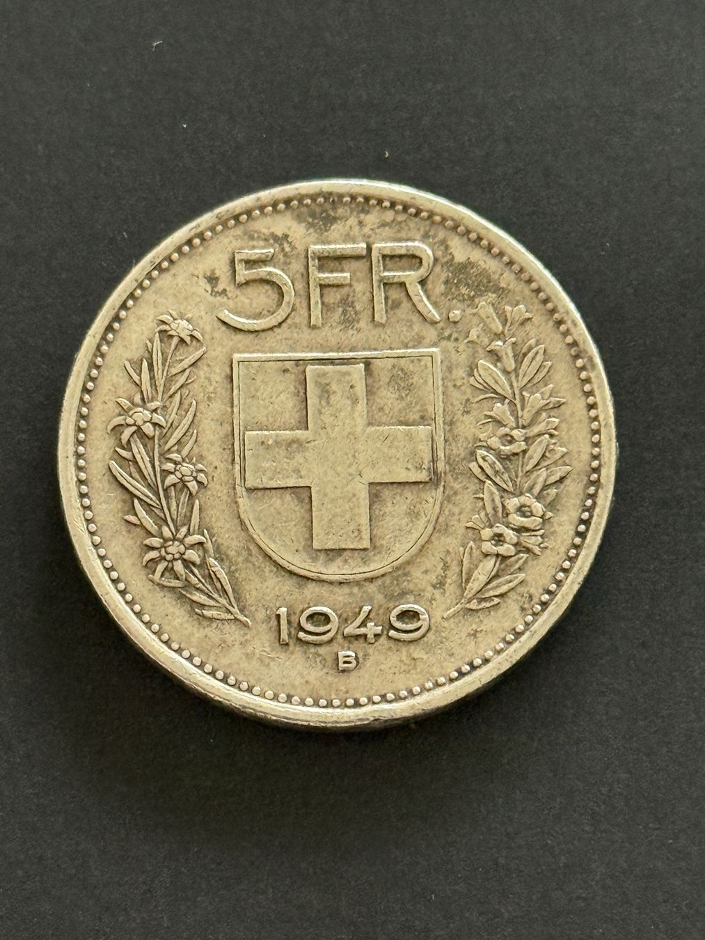 Tutti le monete: 5 Franken 1949  Rar – Usato da Wallisellen venduto da SWISS_SILVER1 1