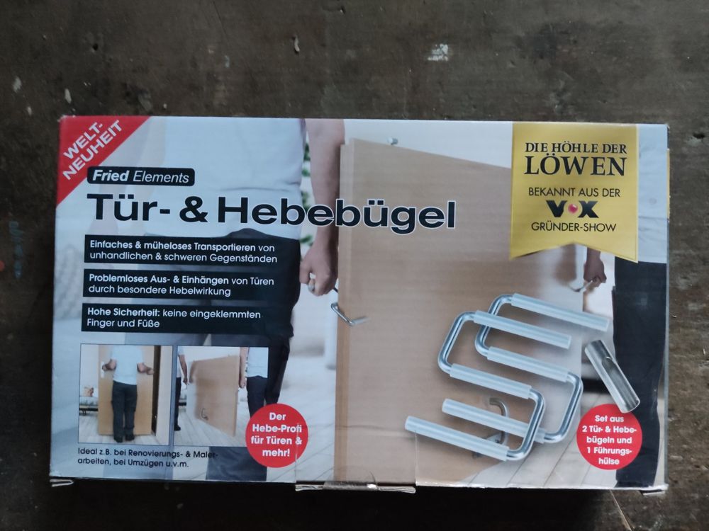 Produktbild von Fried Elements Türhebebügel & Plattenträger – EDITION 2020 Mit Supergripp-Silikonschlauch, MADE IN GERMANY, Für Tür-Aushängen, Einhängen Und Transport Von Platten