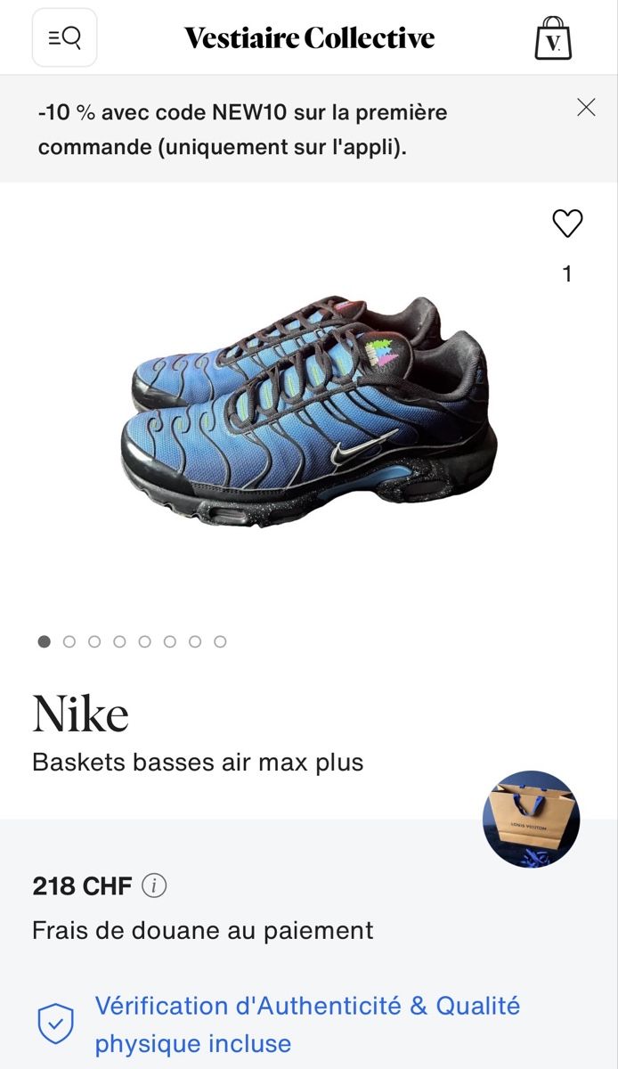 Nike Scarpe da uomo: Chaussure Nike TN bleue – Nuovo (secondo la descrizione) da Mont-sur-Lausanne venduto da Julie_cty 4