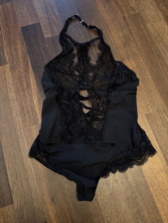 Hunkemöller Parker Black Bodysuit Dentelle Taille S - Body Féminin Noir Dos Nu