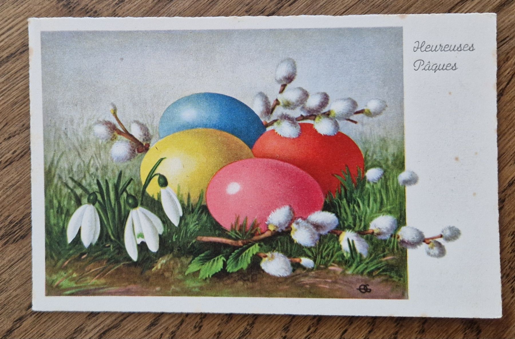 Ansichtskarten: Heureuses Paques 1948 – Gebraucht aus Ebikon von Donar50