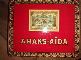 Antike Blechdose sehr seltene Araks Aida 100 Zigaretten