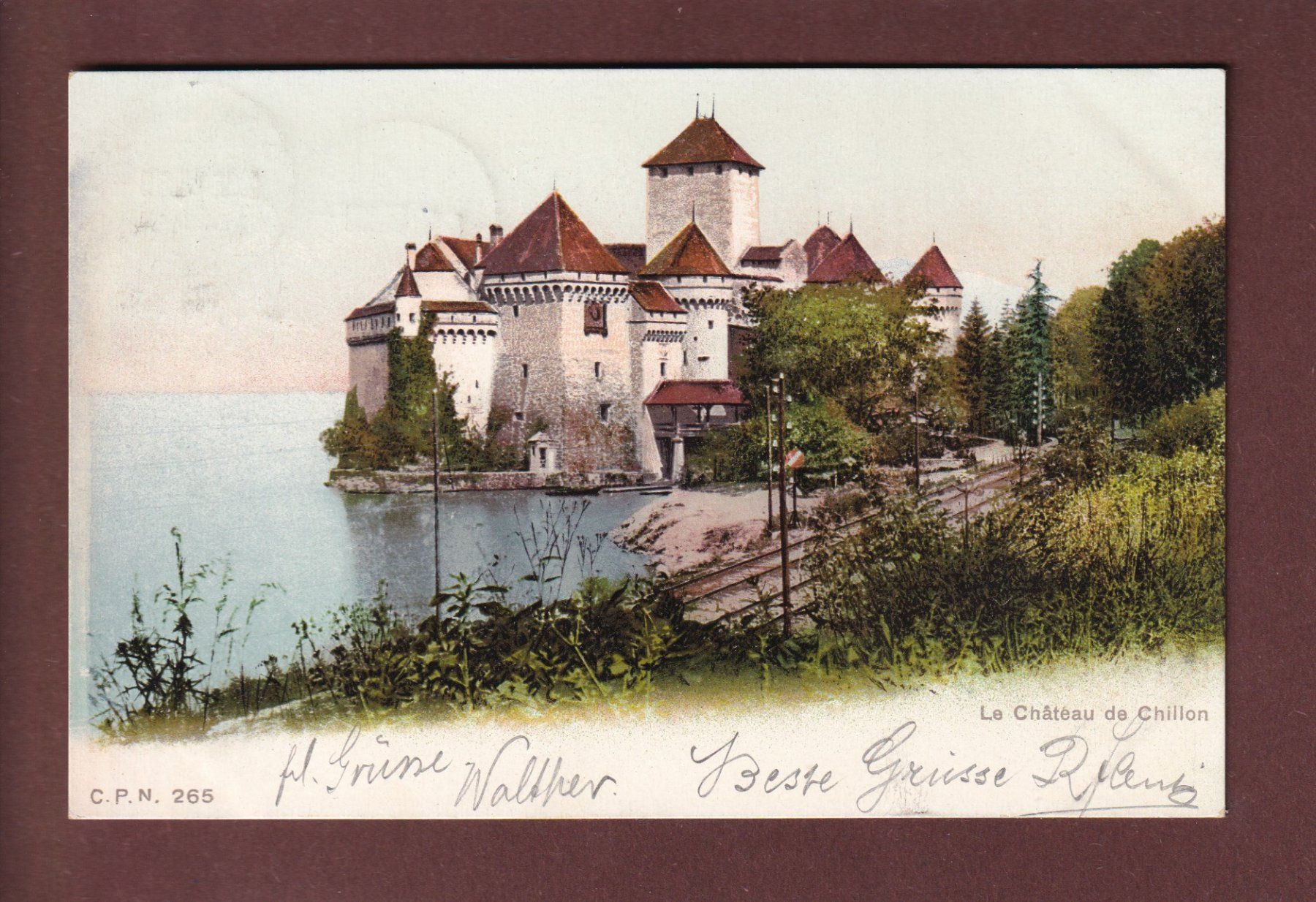 Ansichtskarten: Château de CHILLON - 1905 CPN – Gebraucht aus Pully von nicecards