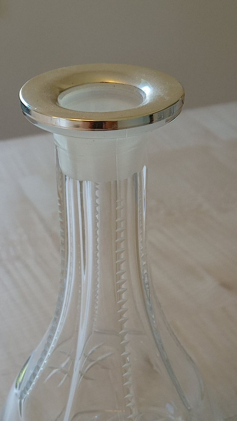 Caraffe: Elegante Kristallkaraffe mit Silber-Kragen – Usato da Meilen venduto da Christian835 2