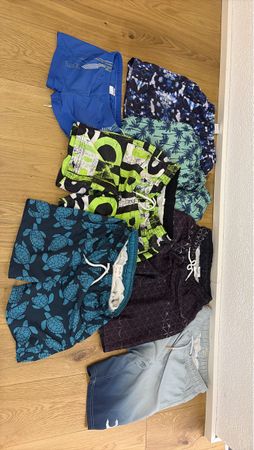 6x Kinder Badehosen / Badeshorts Paket Gr. ca. 122–152