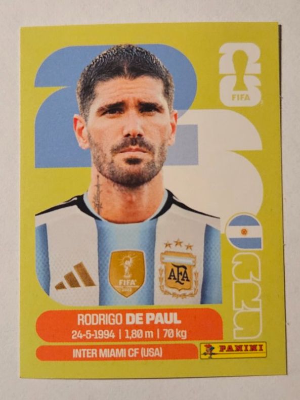 Panini Carte collezionabili: Panini 2026 Rodrigo de Paul ARG 10 – Nuovo (secondo la descrizione) da Malans GR venduto da Ovi83