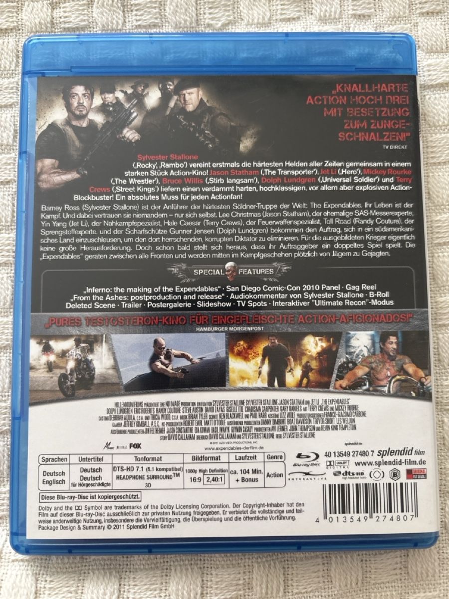 Alle DVDs: Expendables Trilogie 1-3 bluray – Gebraucht aus Oberentfelden von Rabaelikus 1