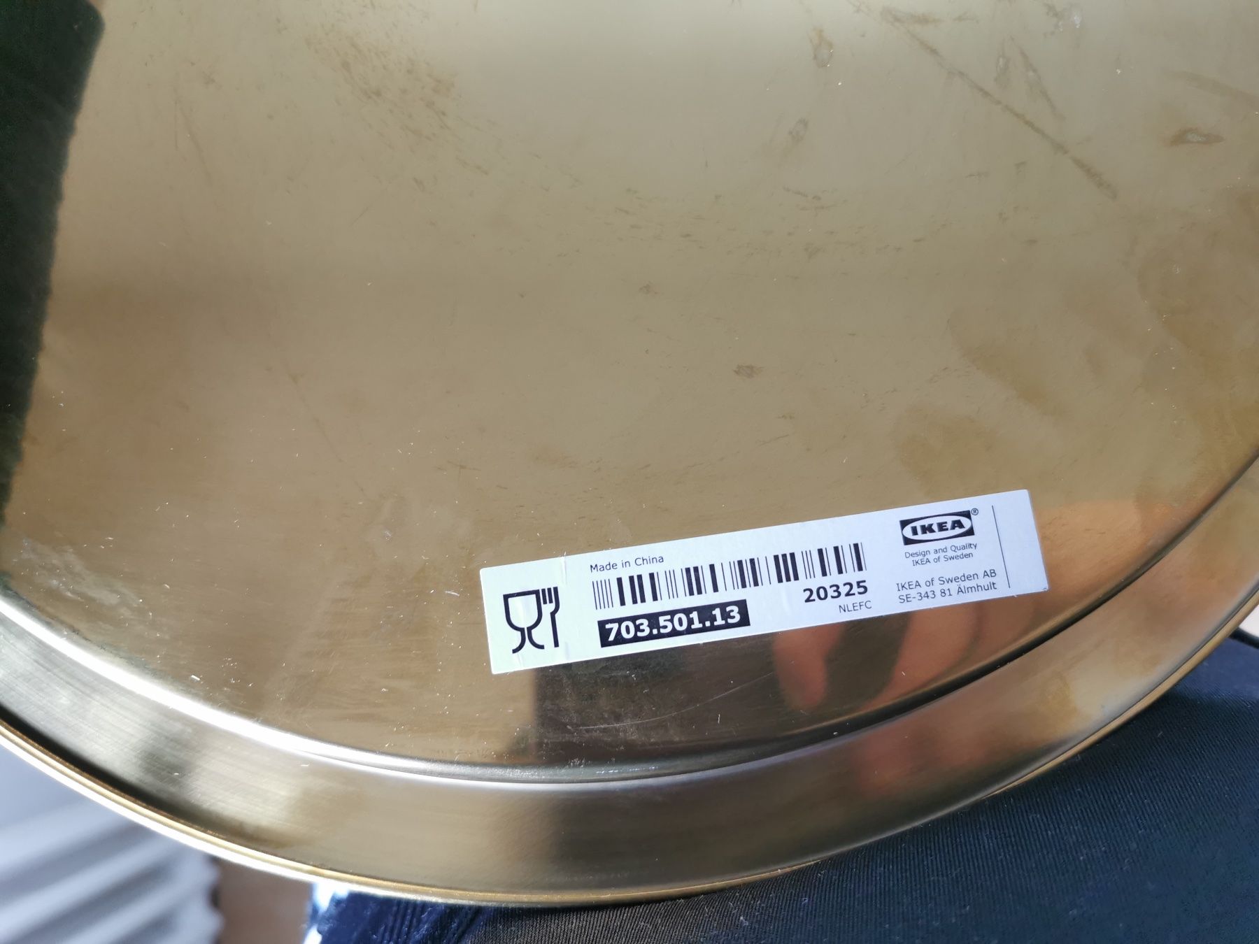 Tutte le decorazioni: IKEA GLATTIS Tablett, messingfarben – wie neu – Usato da Lenzburg venduto da kgei 3