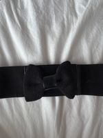 Ceinture noire élastique avec noeud - Taille unique