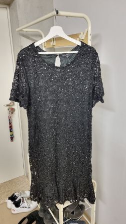 Schwarzes MARINA Abendkleid, Gr. 16 (EU 46) , festlich