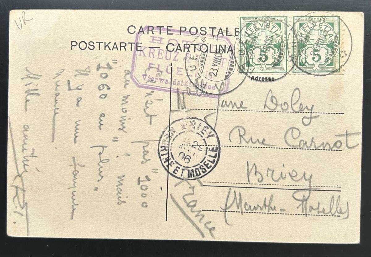 Cartoline postali: Flüelen Ankunft Gotthardzug – Usato da Horw venduto da Tellbub 1