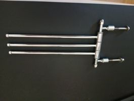 Tüechli-Halter, drehbar poliert Chrom neu