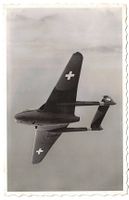 Karte VAMPIRE - Schweizer Luftwaffe - gelaufen 1952