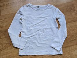 Langarmshirt Weiss Gr. 122 / 128