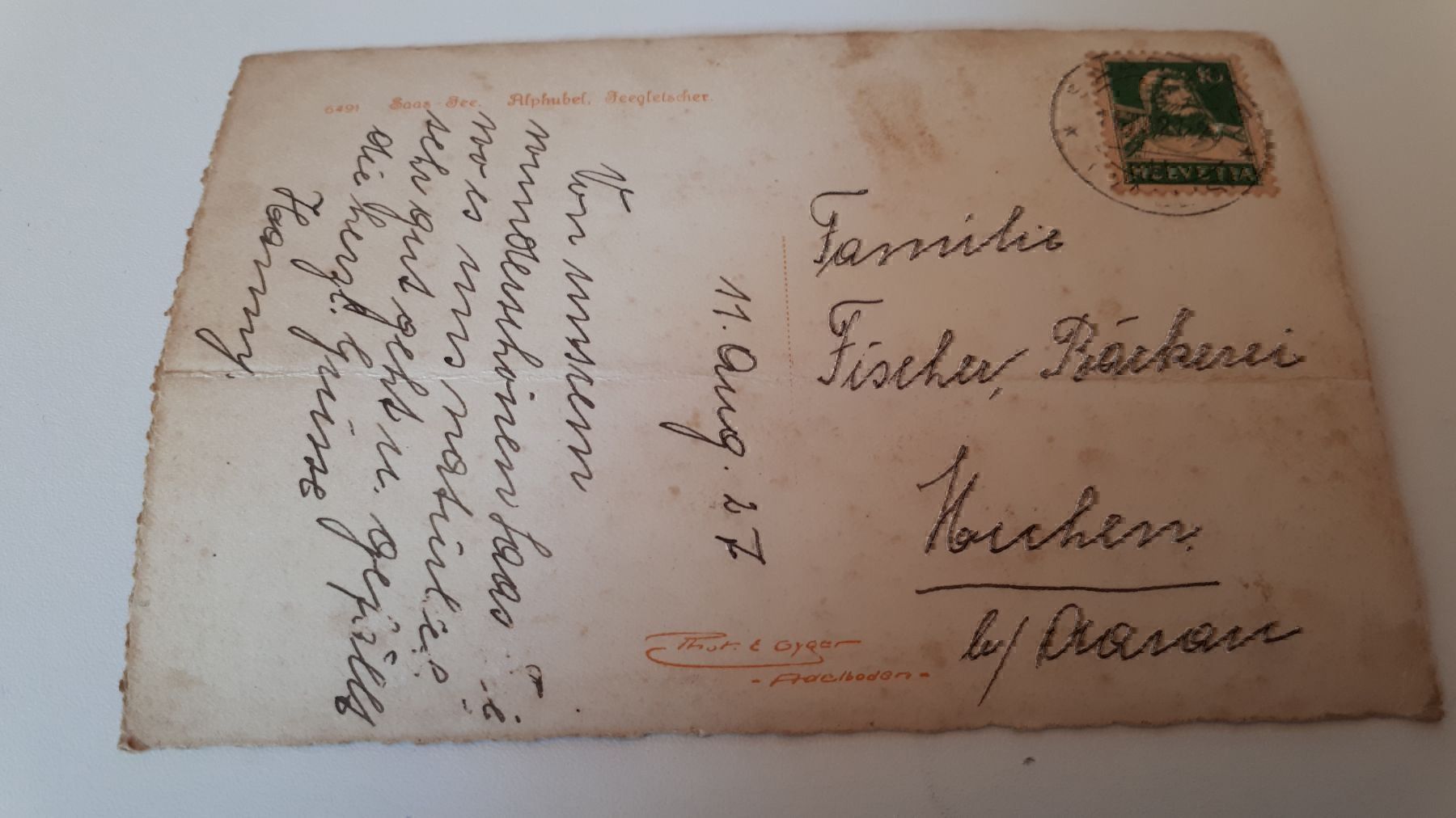Cartoline postali: Saas-Fee Alphubel – Usato da Weiningen ZH venduto da Annakatharina 1