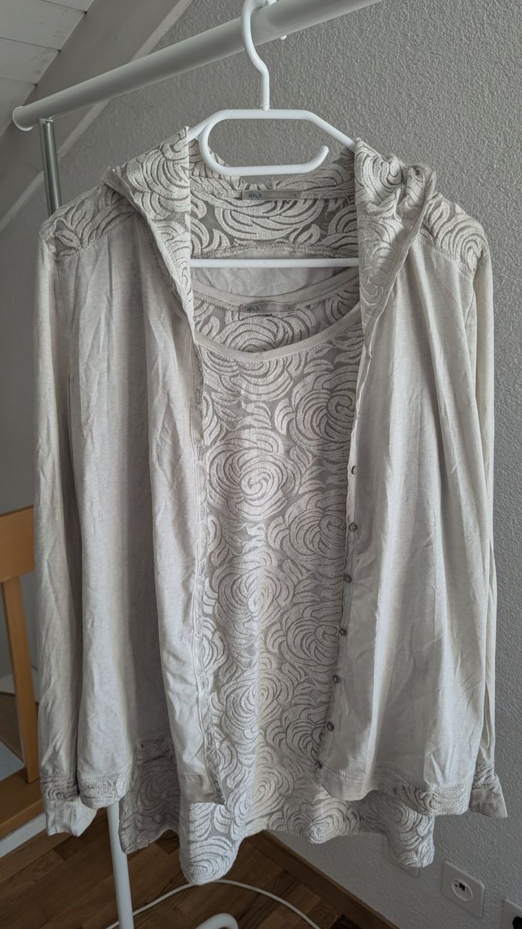 Nile Top: NILE collection Spitzentop mit passender Jacke L Baumwolle – Usato da Belp venduto da Sunny132