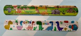 2 Stück Armband / Schnapparmband Dino / Tier Motiv für Kids
