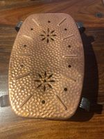 Recheaud Kupfer oval mit zwei Teelichtern