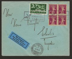 1927 Flugpost St. Gallen - Basel 1. Postflug nach Schuls +++