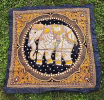 Kalaga Wandbehang aus Myanmar, handgestickt, ca. 37,5 × 36