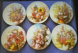 SEHR SCHÖNE 6 BLUMEN TELLER "CLASIC ROSE" VON ROSENTHAL