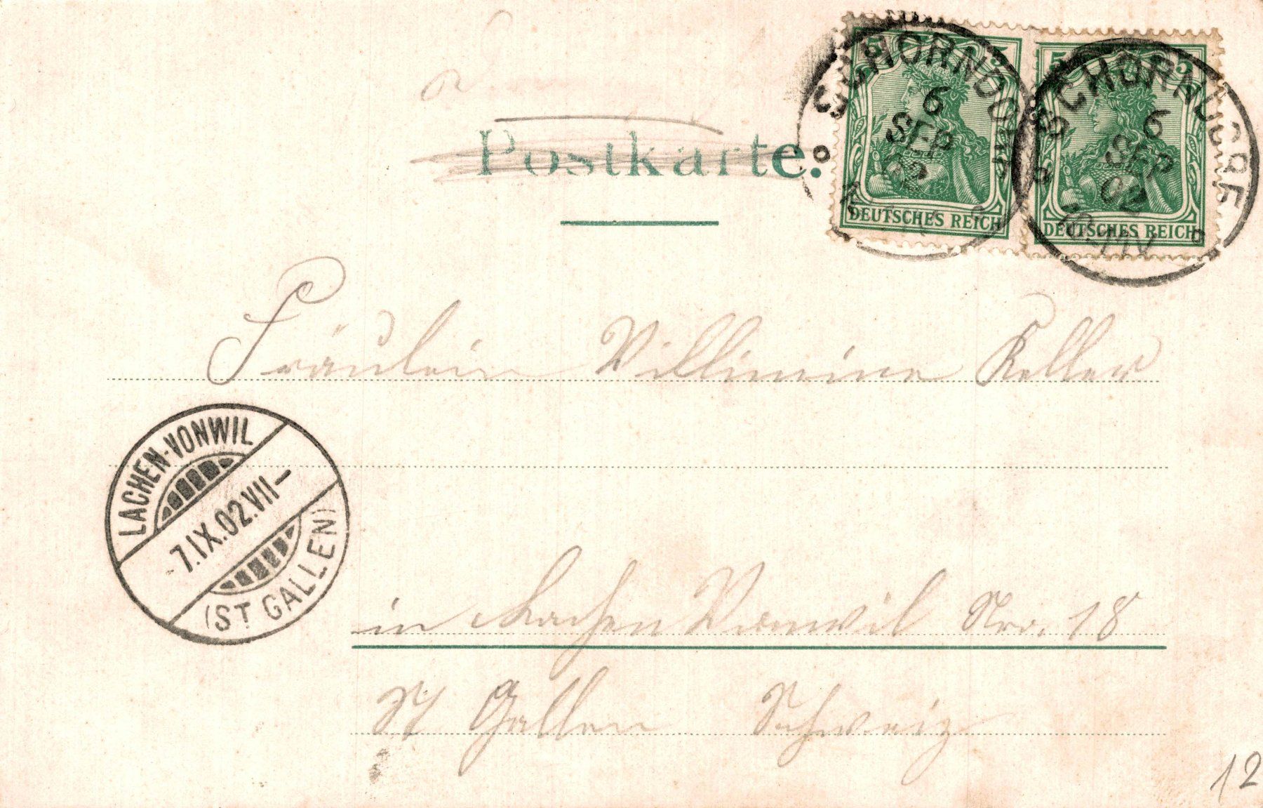 Cartoline postali: Gruss aus Weiler bei Schorndorf – Usato da Bronschhofen venduto da Astore 1