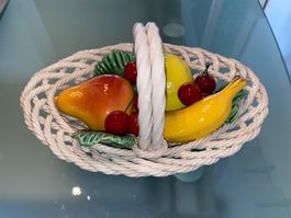 Früchtekorb aus Porzellan 28 cm - Made in Italy