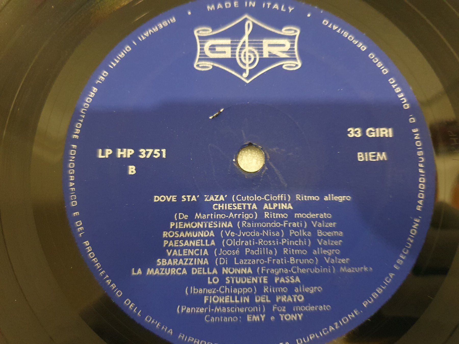 Schallplatten: Emy E Tony – I Pompieri Di Viggiu – Gebraucht aus Uster von Vinyl-Leidenschaft 5