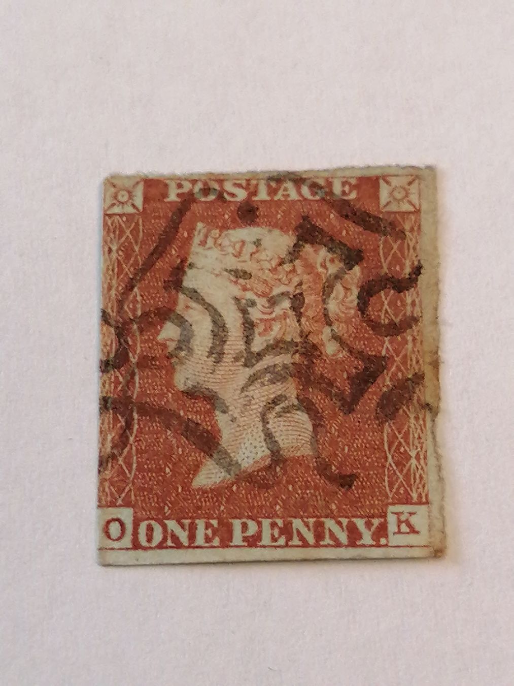 Alle Briefmarken: One Penny Red 1841, Platte 30 – Gebraucht aus Happerswil von tschergi