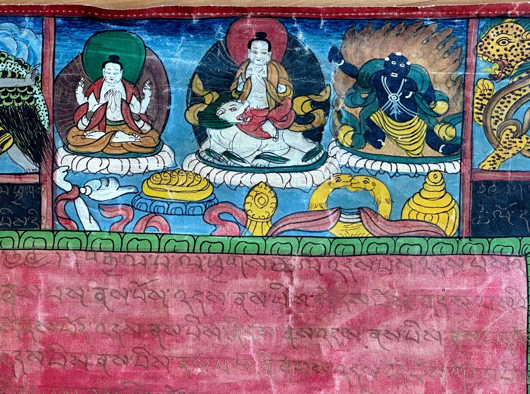 Gemälde: Antiker, asiatischer, Thangka original gemalt – Gebraucht aus Seltisberg von quadartswiss 3
