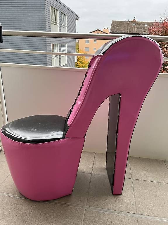Sedie: Stylischer High-Heel Stuhl  Pink/Schwarz  – Usato da Bülach venduto da David333 2
