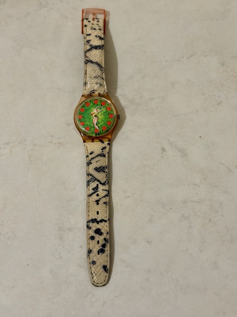 Swatch Orologi: Swatch mit Lederarmband – Difettoso da Rupperswil venduto da Meditta 1