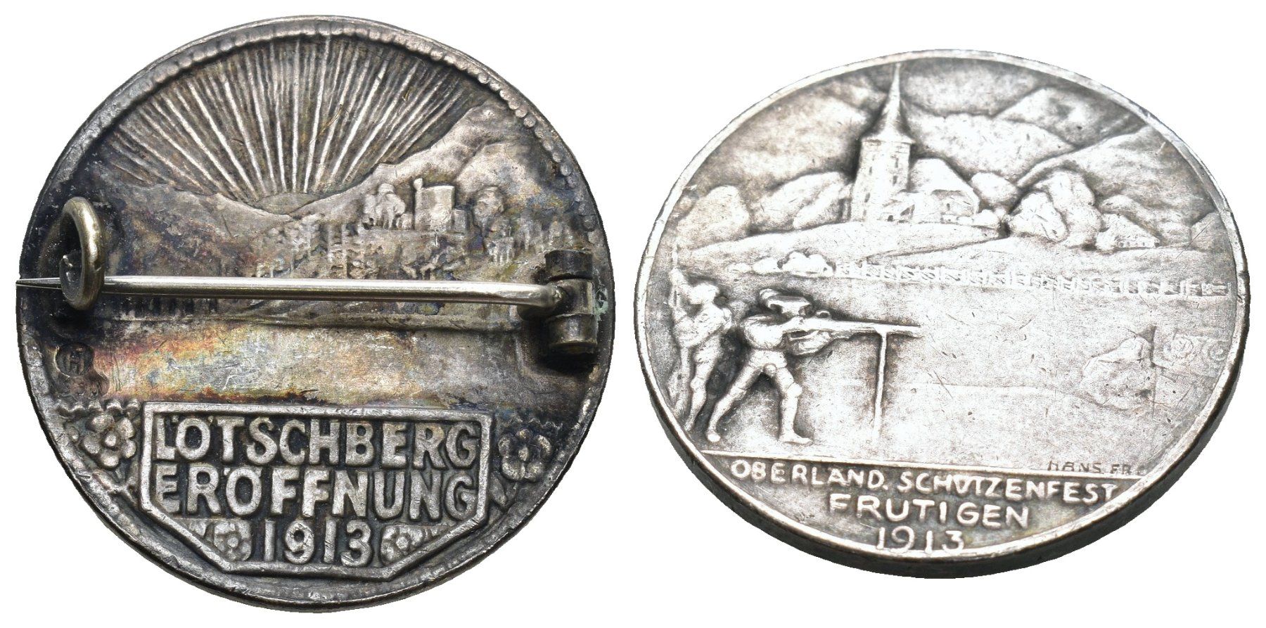 Medaglie: Frutigen 1913 Medaille – Usato da Bern venduto da numismatictops
