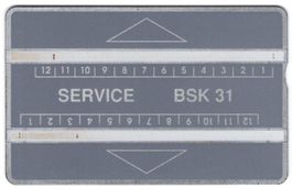 sehr seltene SERVICE Taxcard der PTT (012G00083 kopfstehend)