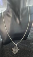 Collana Mano di Fatima con ciondolo in acciaio inox