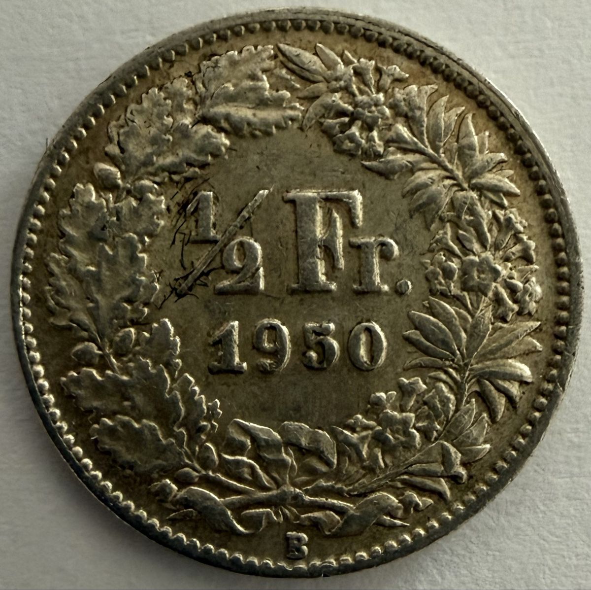 Toutes les monnaies: 1/2 Franken Münze 1950 – D'occasion à Appenzell par Wumo74