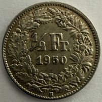 1/2 Franken Münze 1950