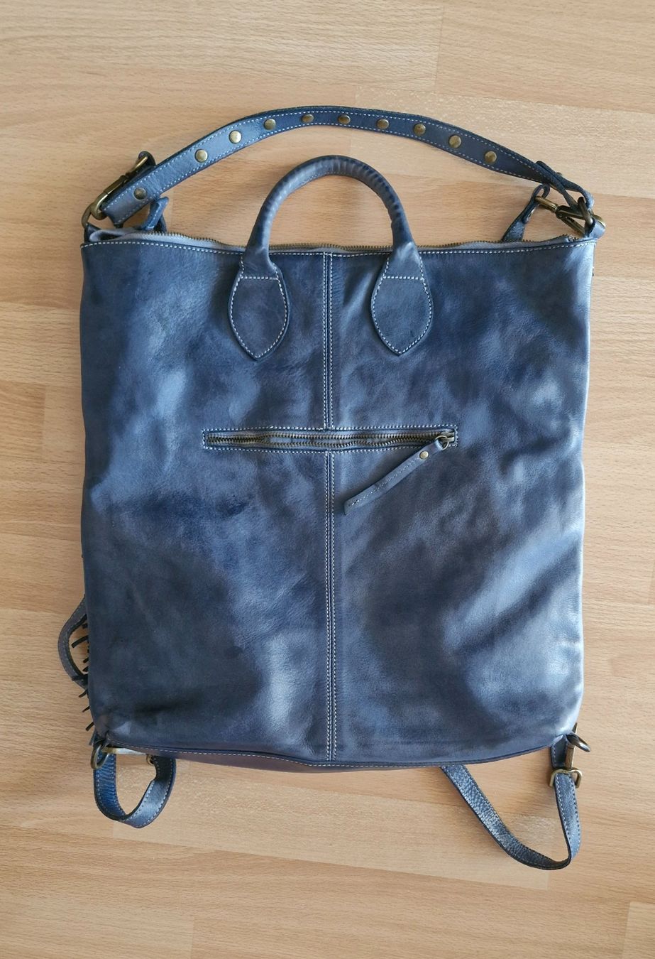 Borse da donna: Ledertasche Rucksack blau – Nuovo (secondo la descrizione) da Meggen venduto da rebir 1