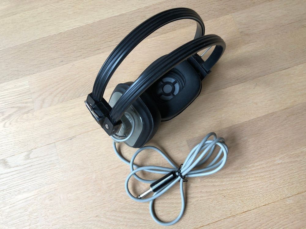 Casque Audio Vintage Hosiden DH-12H-S - Blanc, Double écouteurs, Jack 2,5 Mm