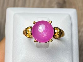 natürlicher Rubin 💎✨ 925 Ring vergoldet
