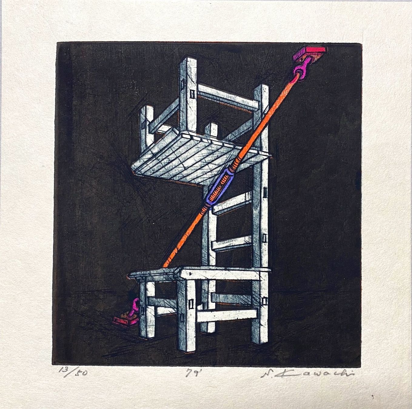 Grafiken & Lithographien: Seiko Kawachi, Blatt Triennale Grenchen 1979 – Gebraucht aus grenchen von Belarte