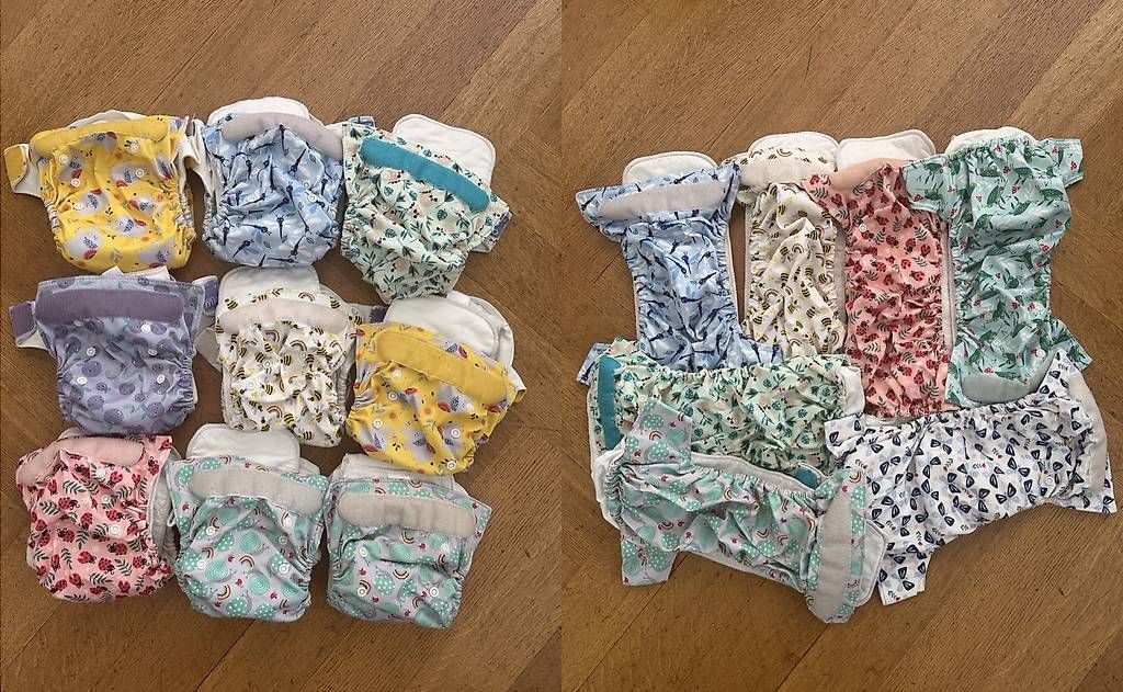 Secchi per pannolini & Pannolini: Stoffwindelpaket AiO – Usato da Baden venduto da mel_v7rg