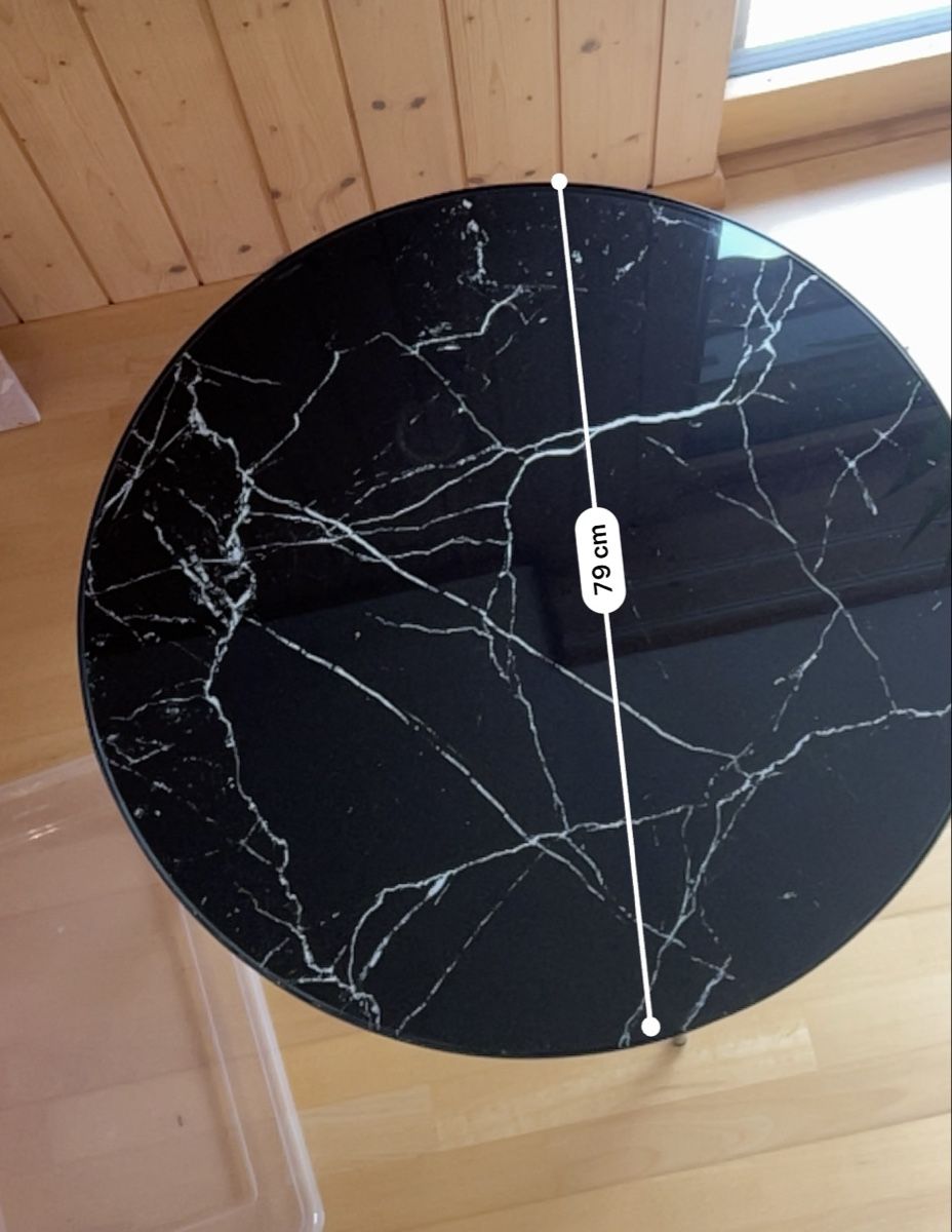 Tische: Couchtisch schwarz Marmoroptik rund – Gebraucht aus Ried (Muotathal) von CorinneGym 4