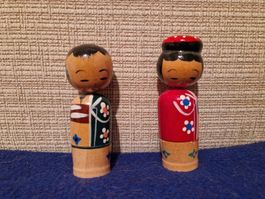 6 Kokeshipuppen aus Japan