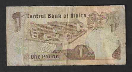 Banknoten: Malta  1  Lira  Gebraucht – Gebraucht aus Gordola von coinsandnotes 1